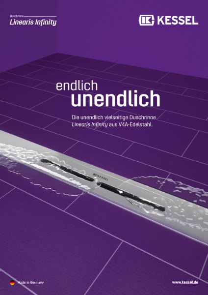 Kessel Duschrinne Linearis Infinity Prospekt