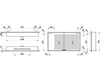 Vorschau: Laufen Ilon Spiegelschrank 1200 mit umlaufender LED-Beleuchtung, edelstahl gebürstet