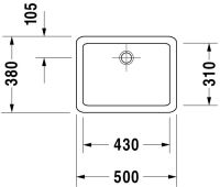 Vorschau: Duravit Vero Aufsatzbecken 50x38cm weiss 0455500000