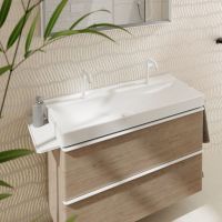 Vorschau: Hansgrohe Xelu Q Waschbecken 100x48cm 2 Hahnlöcher, SmartClean, weiß