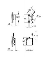 Vorschau: Grohe Switch Batteriebetriebenes Absperrventil für Geschirrspüler, chrom 40402000 2