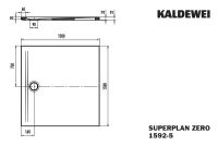 Vorschau: Kaldewei Superplan Zero bodenebene Duschfläche 150x150cm, mit Wannenträger extraflach, Mod.1592-5