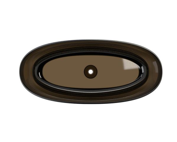RIHO Solid Frosted Oval freistehende Badewanne 160x72x56,50cm frosted umber B129002F02