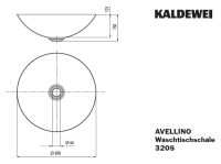Vorschau: Kaldewei Avellino 3205 Waschtisch-Schale rund Ø45cm, Perl-Effekt, beidseitig emailliert