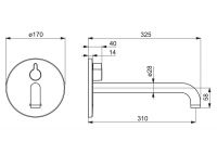 Vorschau: Hansa Hansaelectra Fertigset für Waschtisch-Batterie 3V, Bluetooth, Ausladung 310mm, chrom