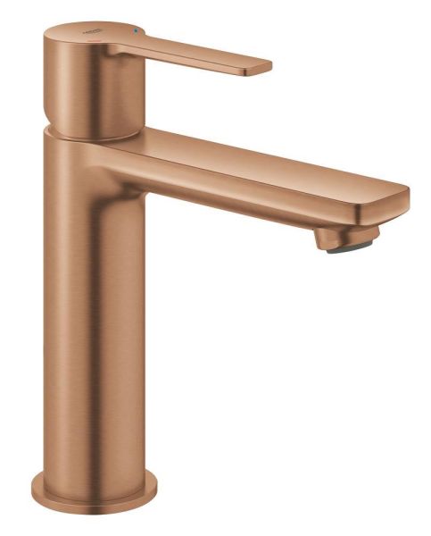 Grohe Lineare Waschtischbatterie S-Size, Push-open Ablaufgarnitur, warm sunset gebürstet