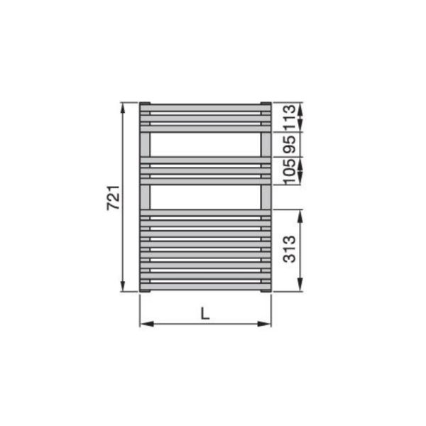 Zehnder Forma Spa Design-Heizkörper, Elektrobetrieb mit IHC Heizstab