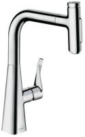 Hansgrohe Metris Select M71 Einhebel-Küchenmischer 240, Ausziehbrause, 2jet chrom 738220000