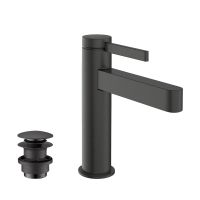 Vorschau: hansgrohe Finoris Waschtischmischer 110 mit Push-Open Ablaufgarnitur, brushed black chrome 76023340