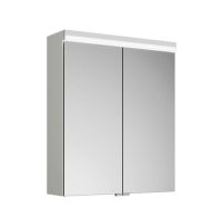 Burgbad Lin20 Spiegelschrank mit horizontaler LED-Beleuchtung und 2 Spiegeltüren, dimmbar, 60x70cm SPQK060F5351