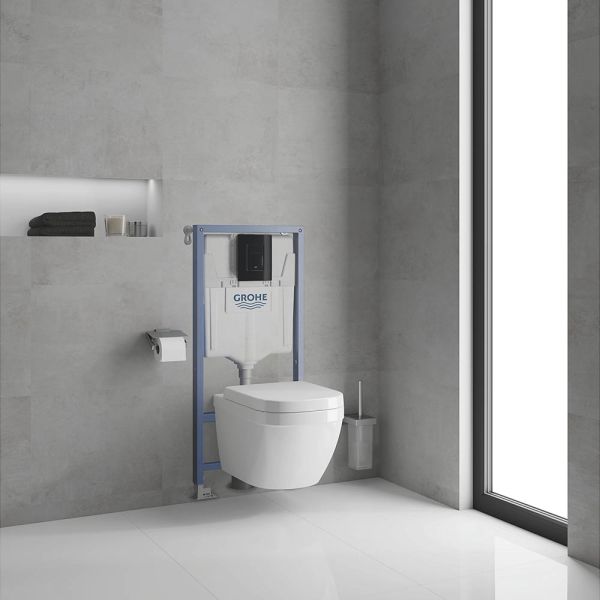 Grohe Rapid SL 3-in-1 Rapid SL Montageelement 1,13m mit Betätigungsplatte in schwarz glänzend
