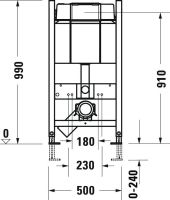 Vorschau: Duravit DuraSystem Installationselement Trockenbau für WC Basic, 50x99cm