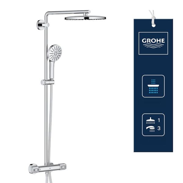 Grohe Vitalio Joy+ System 280 Duschsystem AquaBooster & Strahlarten