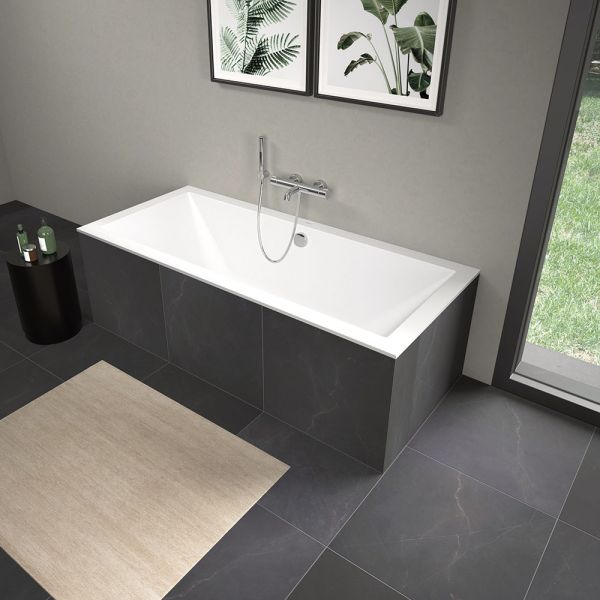 Duravit DuraSquare Einbau-Badewanne rechteckig 180x80cm, weiß