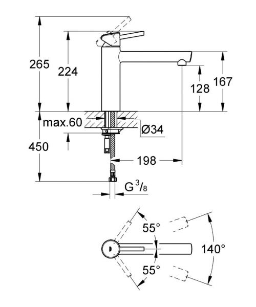 Grohe Concetto Spültischbatterie, mittelhoher Auslauf, chrom