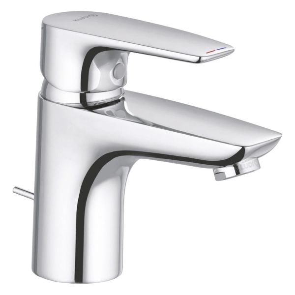 Kludi Pure&Solid Waschtisch-Einhandmischer 75 Niederdruck mit Ablaufgarnitur, chrom 342760575
