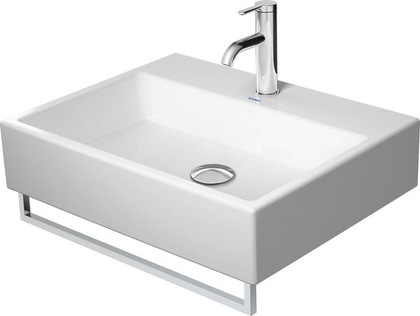 Duravit Vero Air Waschtisch 60x47cm, mit 1 Hahnloch, ohne Überlauf, WonderGliss, geschliffen, weiß 23506000711