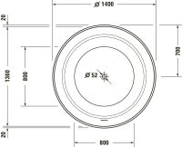 Vorschau: Duravit White Tulip freistehende Badewanne rund 140x140cm, weiß