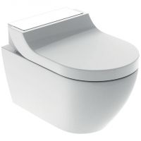 Geberit AquaClean Tuma Comfort Wand-Dusch-WC Komplettanlage, weiß/Glas weiß