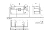 Vorschau: Villeroy&Boch Legato Waschtischunterschrank 120x50cm für Aufsatzwaschtisch, 5 Auszüge B75800DH1