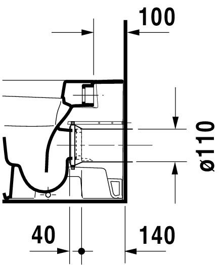 Duravit DuraStyle Stand-WC Tiefspüler, weiß