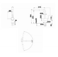 Vorschau: Blanco Linus-S Einhebel-Küchenmischer mit ausziehbarem Auslauf, schwarz matt