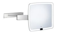 Smedbo Outline Kosmetikspiegel mit LED-Beleuchtung, 20x20cm, PMMA, chrom FK492EP