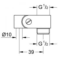 Vorschau: Grohe Gelenkstück, 1/2", schwarz Vorschau: Grohe Gelenkstück, 1/2", schwarz