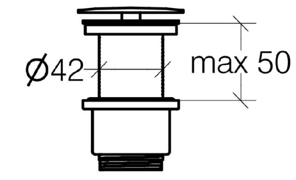 lineabeta Design-Ablaufgarnitur mit Permanentablauf, 1" 1/4, chrom