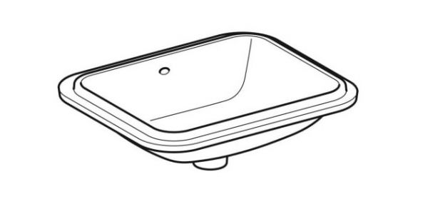 Geberit VariForm Unterbauwaschtisch mit Überlauf rechteckig, Breite 53cm, weiß 500761012_1