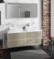 Vorschau: Hansgrohe Xevolos E Konsole 137cm für 2 Aufsatzwaschtische 50cm