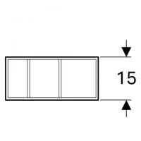 Vorschau: Geberit Xeno² Schubladeneinsatz H-Unterteilung, 37,3x6,2x20,8cm, sculturagrau