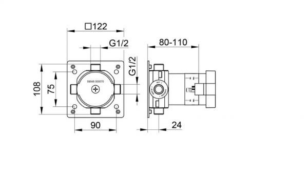 Keuco IXMO UP Funktionseinheit für 3-Wege Umstellventil DN 15