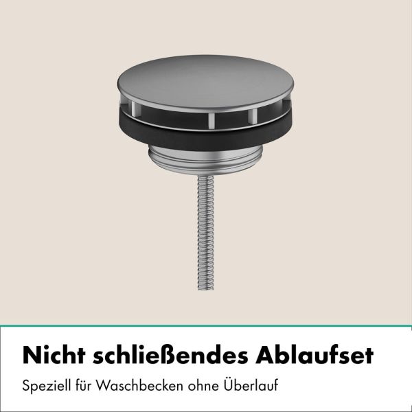 hansgrohe Finoris Waschtischarmatur 22,5cm, Wandmontage, brushed black chrome