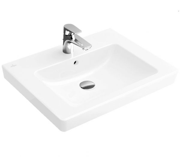 Villeroy&Boch Subway 2.0 Schrankwaschtisch, 60x47cm, 1 Hahnloch, mit Überlauf