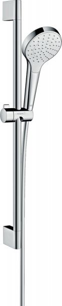 Hansgrohe Croma Select S Brauseset 1jet EcoSmart 9 l/min mit Brausestange 65cm, weiß/chrom