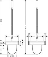 Vorschau: Axor Universal Accessories WC-Bürstenhalter Wandmontage, schwarz matt