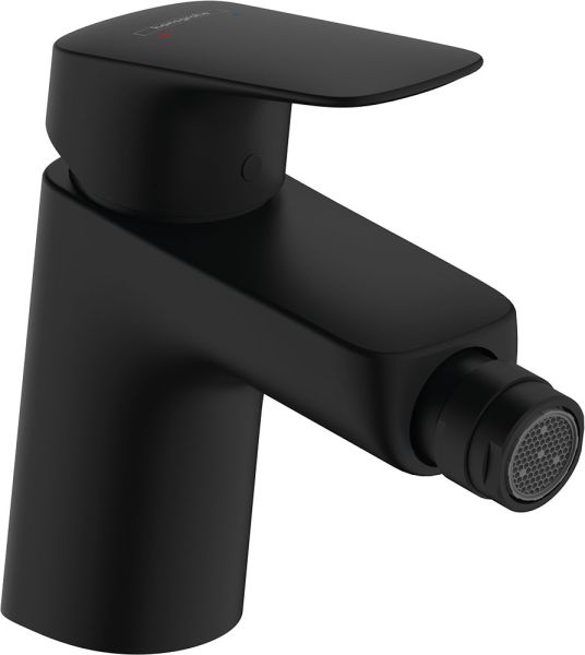 Hansgrohe Logis Einhebel-Bidetmischer 70 mit Zugstangen-Ablaufgarnitur, schwarz matt 71204670