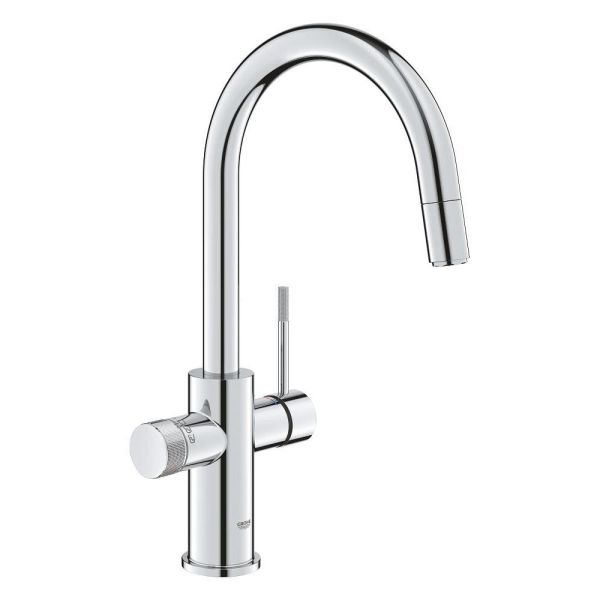 Grohe Blue 2.0 5-in-1-Armatur, C-Auslauf, ausziehbar, chrom 1044240001