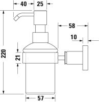 Vorschau: Duravit D-Code Seifenspender wandhängend, chrom 0099161000