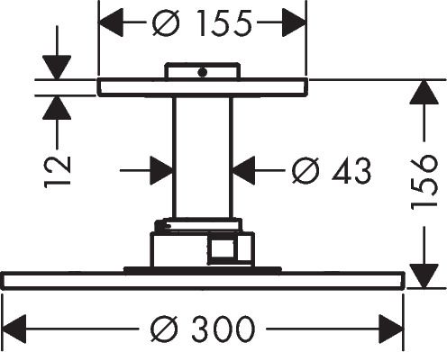 Axor ShowerSolutions Kopfbrause 300 2jet mit Deckenanschluss