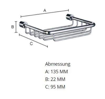 Smedbo Sideline Seifenkorb gerade, chrom