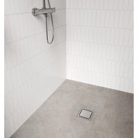 Vorschau: hansgrohe RainDrain Spot Plus Punktablauf 15x15cm, höhenverstellbar, edelstahl gebürstet 56225800