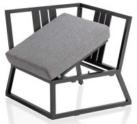 Vorschau: KETTLER OCEAN SKID Casual-Dining-Set Outdoor-Essgruppe, anthrazit/hellgrau-meliert/Teak