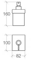 Vorschau: lineabeta SKUARA Seifenspender 300ml verwendbar mit Halter Minimum 80mm, weiß
