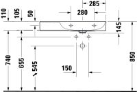 Vorschau: Duravit DuraSquare Waschtisch 80x47cm, ohne Überlauf, mit Wondergliss, mit nicht verschließbarem Ablaufventil, weiß 23498000411