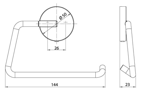 emco round Papierhalter, chrom