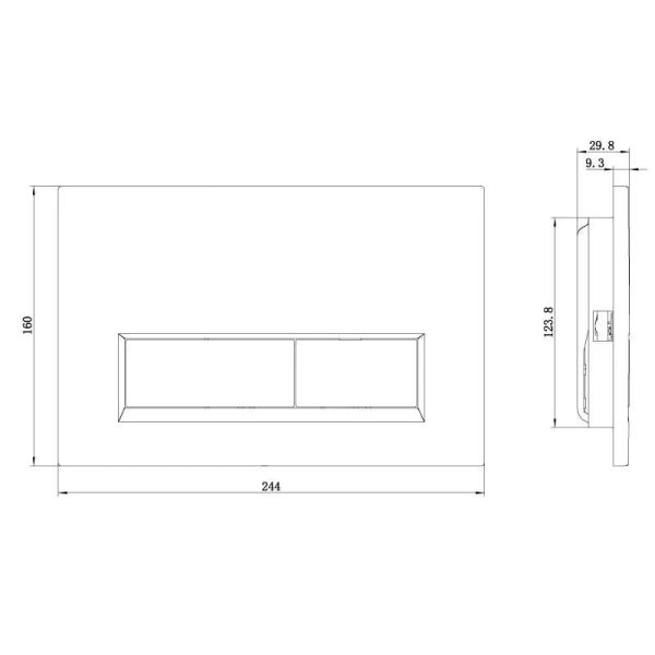 Kludi UNIFIX Betätigungsplatte für 2-Mengen-Spülung 32PP01