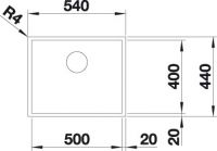 Vorschau: BLANCO ZEROX 500-U Edelstahlspüle, dark steel 526243 1