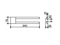 Vorschau: Keuco Edition 400 Handtuchhalter, 2-teilig, feststehend, 34cm